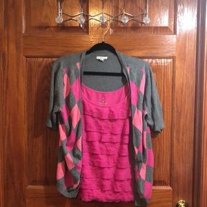 New York and Company tank top and cardigan
